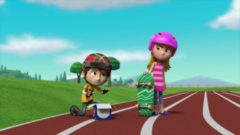 Tlapková patrola - Tlapky zachraňují splašeného bruslaře / Tlapky zachraňují Ryderovo překvapení