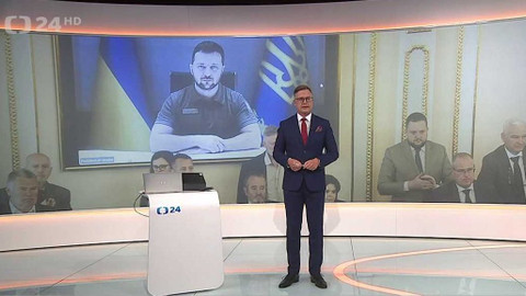 90’ ČT24 - Projev ukrajinského prezidenta k Parlamentu ČR