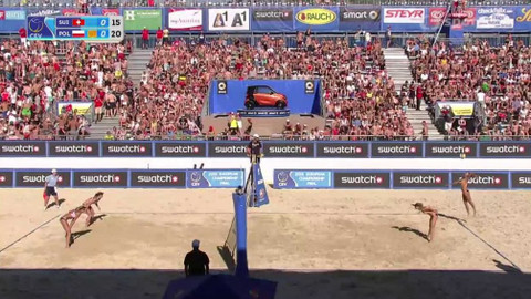 ME v plážovém volejbalu 2015 Rakousko - Forrerová, Vergé-Dépréová (SUI) - Brzosteková, Kolosinská (POL)