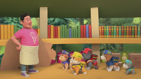 Rubble a jeho parta - Parta staví podzemní knihovnu/Parta staví super automat na sváču