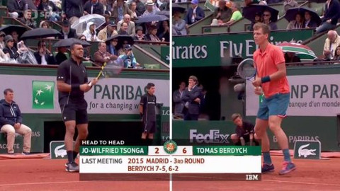 French Open 2015 - Tomáš Berdych - Jo-Wilfried Tsonga