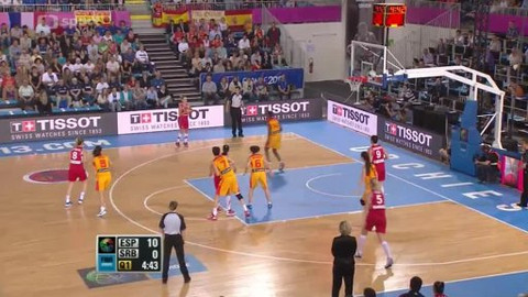 ME v basketbalu žen 2013 Francie - Španělsko - Srbsko