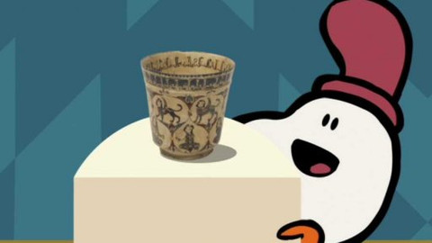 Minuta v muzeu - Pohár se sfingami a hudebníky