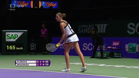BNP Paribas WTA Finals Singapore 2016 - Karolína Plíšková - Garbiňe Muguruzaová