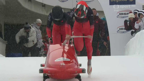 ME v jízdě na bobech a ve skeletonu 2026 - 1. kolo dvojbobů žen