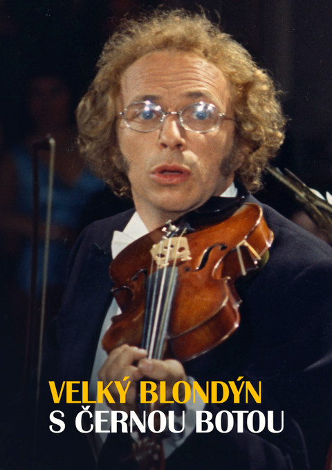 Velký blondýn s černou botou