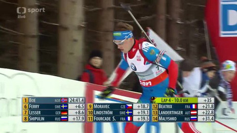 MS v biatlonu 2013 Česko - Závod mužů s hromadným startem na 15 km