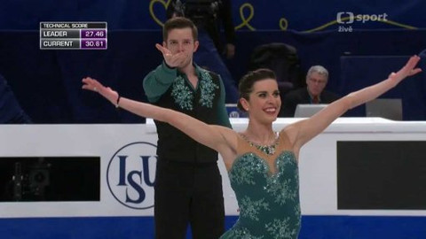 ME v krasobruslení 2015 Švédsko - Sportovní dvojice: krátký program