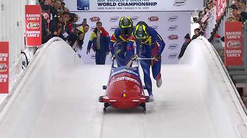 MS v jízdě na bobech a skeletonu 2025 USA - 4. kolo dvojbobu žen