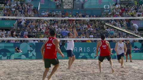 XXXIII. letní olympijské hry 2024 Paříž - Plážový volejbal: Perušič/Schweiner - Hörl/Horst