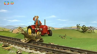 Červený traktůrek