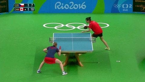 XXXI. letní olympijské hry 2016 Rio de Janeiro - Stolní tenis: Zhang Mo - Matelová