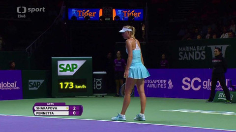 BNP Paribas WTA Singapur 2015 - Maria Šarapovová (RUS) - Flavia Pennettaová (ITA)