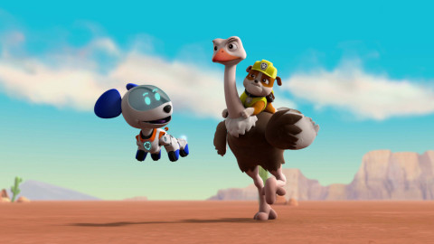 Tlapková patrola - Tlapky a potíže s páchnoucí bublinou / Tlapky zachraňují pštrosáčata