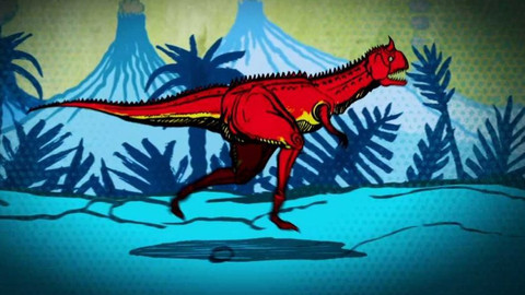 Sám v muzeu - Kostra karnotaura