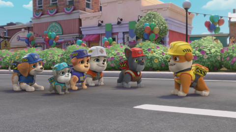 Rubble a jeho parta - Parta staví bobrovi obydlí / Parta opravuje silnici