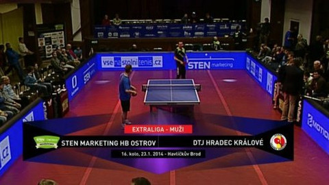 Stolní tenis - STEN Marketing HB Ostrov - DTJ Hradec Králové