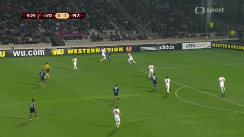 Evropská liga UEFA - Olympique Lyon - FC Viktoria Plzeň