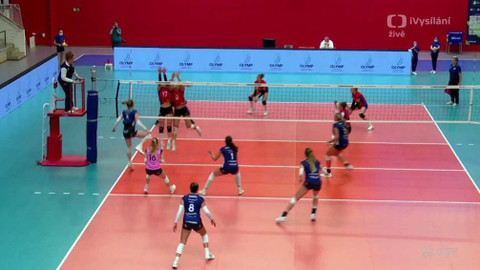 Volejbal - PVK Olymp Praha - TS Volley Düdingen