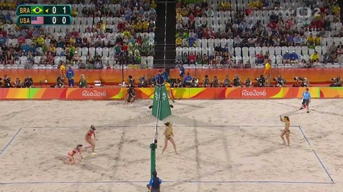 XXXI. letní olympijské hry 2016 Rio de Janeiro - Plážový volejbal: Brazílie - USA (ženy)