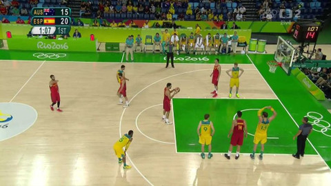 XXXI. letní olympijské hry 2016 Rio de Janeiro - Basketbal: Austrálie - Španělsko (muži)