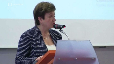 Přednáška místopředsedkyně Evropské komise Kristaliny Georgievov na VŠE v Praze