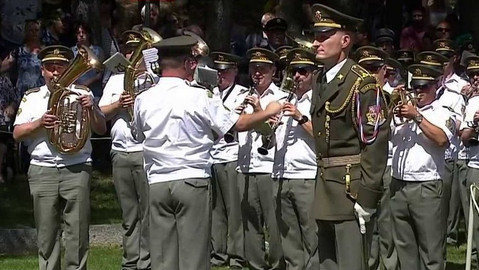 Pietní akt k výročí vyhlazení osady Ležáky - Pietní akt k 80. výročí vyhlazení obce Ležáky