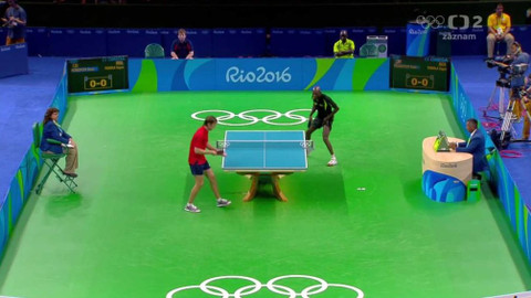 XXXI. letní olympijské hry 2016 Rio de Janeiro - Stolní tenis: Kenjajev - Jančařík, Toriola - Prokopcov
