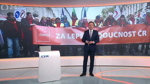 90’ ČT24 - Den odborových protestů proti vládním opatřením