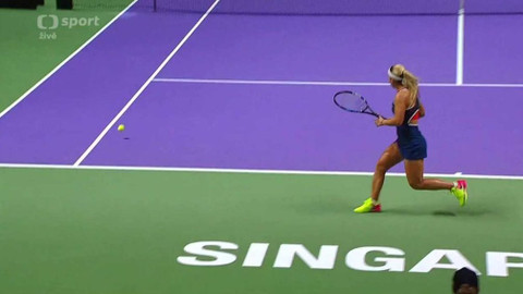 BNP Paribas WTA Finals Singapore 2016 - Simona Halepová - Dominika Cibulková
