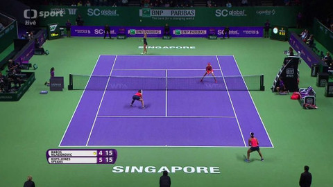 BNP Paribas WTA Singapur 2015 - Babosová, Mladenovicová (HUN, FRA) - Kopsová-Jonesová, Spearsová (USA)