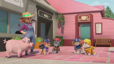 Rubble a jeho parta - Parta staví nádraží/Parta staví Stele Třpytkové bilbord