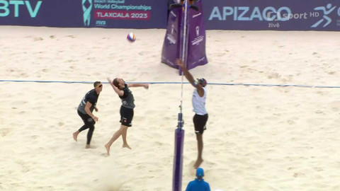 MS v plážovém volejbalu 2023 Mexiko - Evandro / Arthur (BRA) – Perušič / Schweiner (CZE)