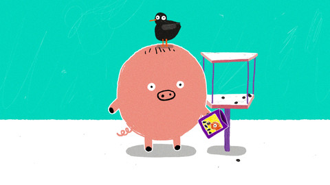 Naše prasátko - 15/52 Krmítko