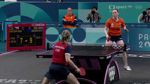 XXXIII. letní olympijské hry 2024 Paříž - Stolní tenis: Hana Matelová - Britt Eerland