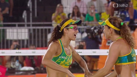 XXXI. letní olympijské hry 2016 Rio de Janeiro - Plážový volejbal: Brazílie - USA (ženy)