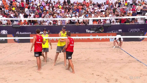 ME v plážovém volejbalu 2024 Nizozemsko - Plavins/Fokerots (LAT) - Ehlers/Wickler (GER)