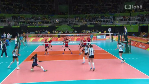 XXXI. letní olympijské hry 2016 Rio de Janeiro - Volejbal: Korea - Argentina (ženy)