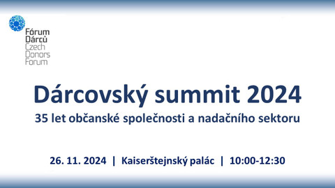 Dárcovský summit a Ceny Fóra dárců - Dárcovský summit a Ceny Fóra dárců 2024