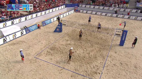 ME v plážovém volejbalu 2015 Rakousko - Nummerdor, Varenhorst (NED) - Fijalek, Prudel (POL)
