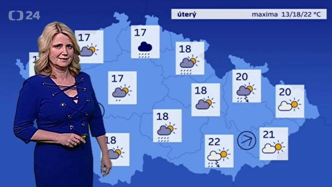 Předpověď počasí - 24. dubna 2017 17:55