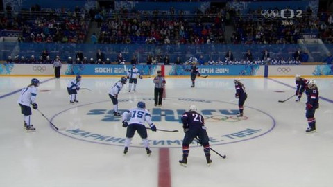 XXII. zimní olympijské hry 2014 Soči - Hokej: USA - Finsko