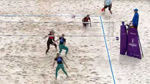 MS v plážovém volejbalu 2023 Mexiko - Hermannová / Štochlová (CZE) – Erika / Michelle (PAR)