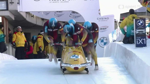 Mistrovství světa v bobech a skeletonu 2023 Švýcarsko - 3. jízda čtyřbobu mužů