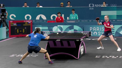 XXXIII. letní olympijské hry 2024 Paříž - Stolní tenis: Siao-sin Jangová - Hana Matelová