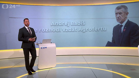 90’ ČT24 - Andrej Babiš se rozhodl vzdát Agrofertu