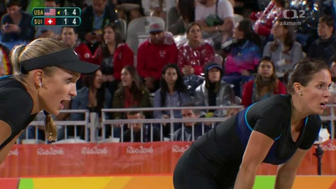 XXXI. letní olympijské hry 2016 Rio de Janeiro - Plážový volejbal (ženy): Spojené státy - Švýcarsko / Česko - Argentina