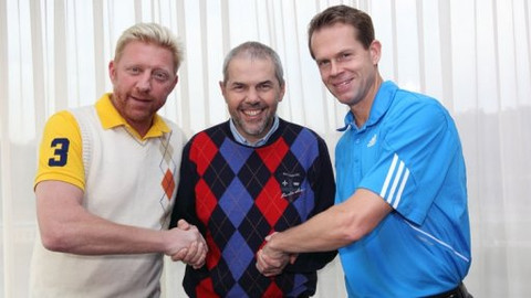 Na plovárně - Boris Becker a Stefan Edberg