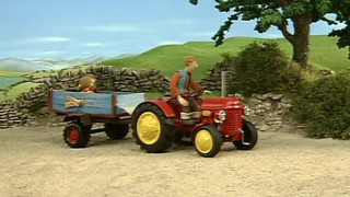 Červený traktůrek