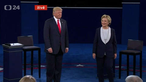 Mimořádné pořady ČT24 - 2. společná debata Clintonová – Trump
